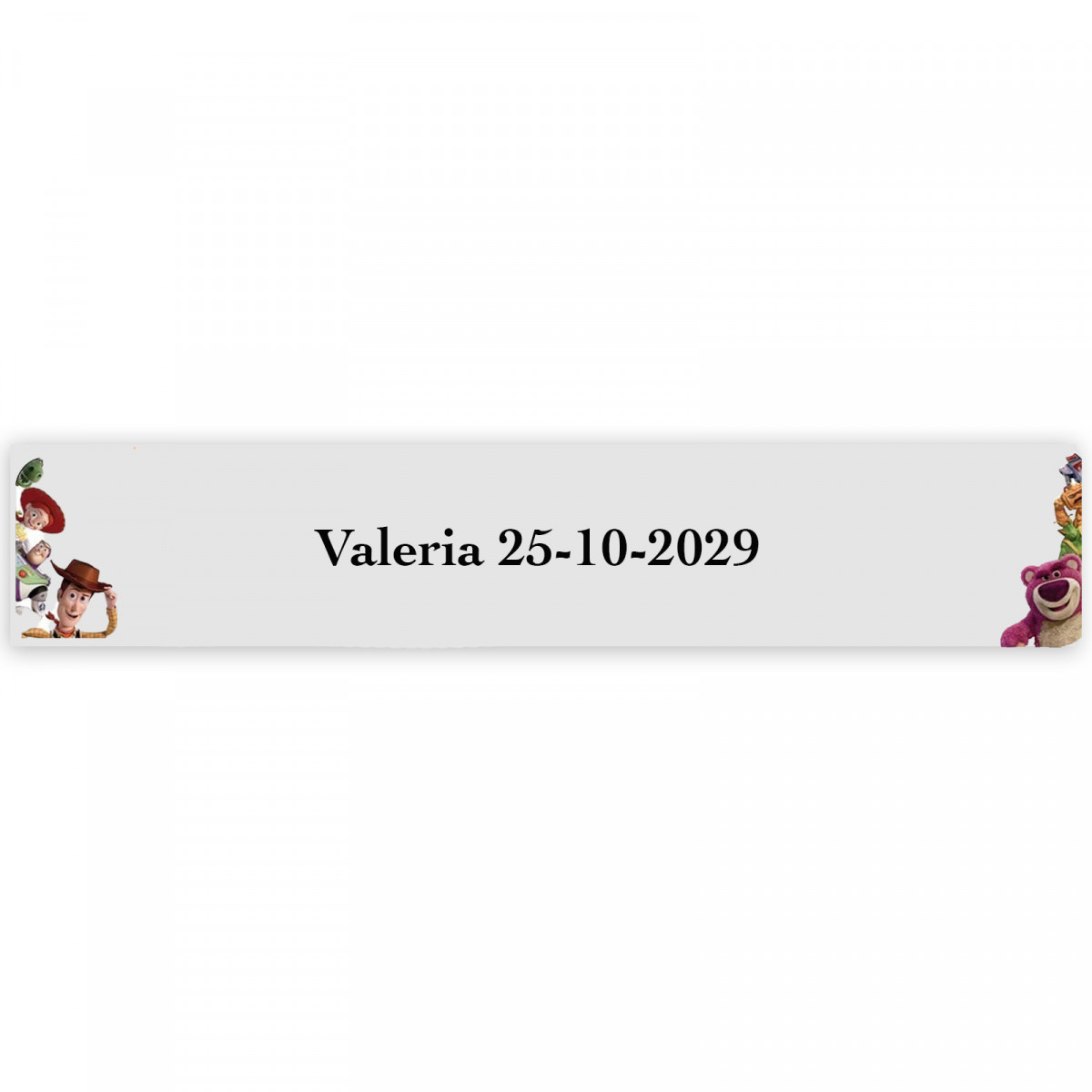 Toy Story, adesivo personalizzato 5x1cm trasparente