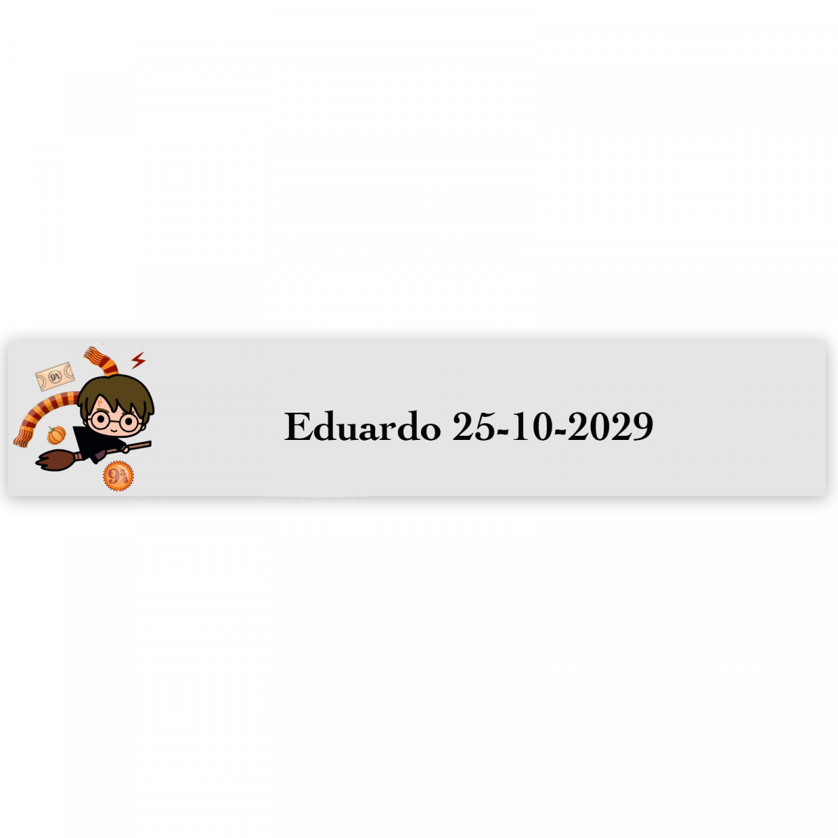Harry Potter, adesivo tematico 5x1cm trasparente