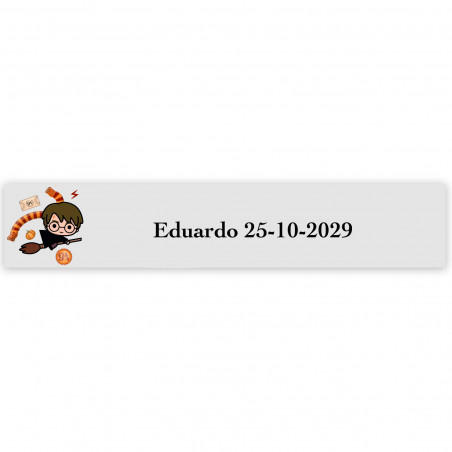 Harry Potter, adesivo tematico 5x1cm trasparente