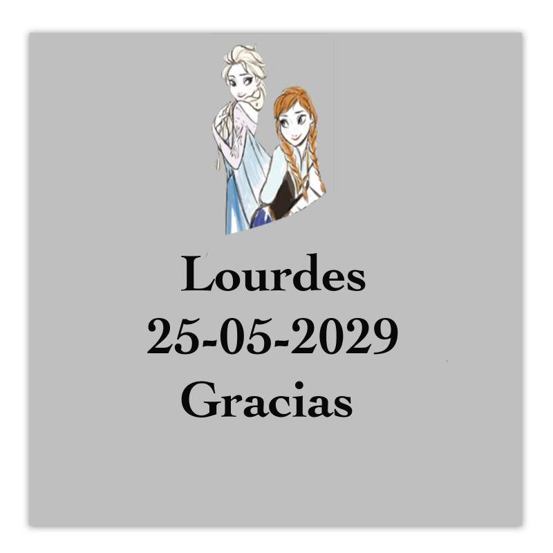 Etichetta adesiva trasparente Frozen 5x5 cm personalizzata