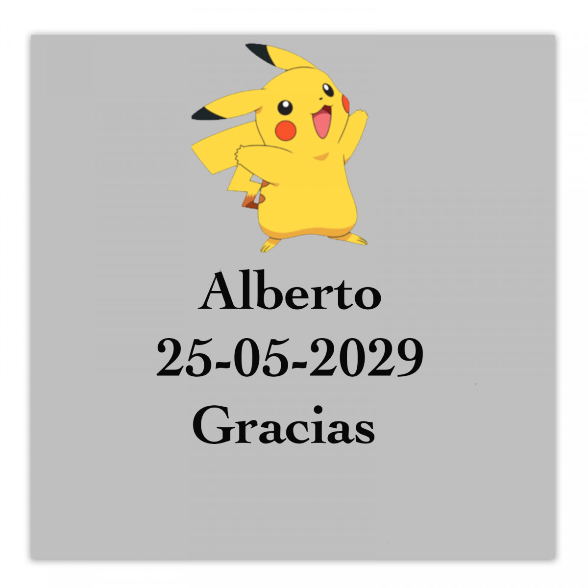 Adesivo personalizzato Pokémon 5x5 cm trasparente