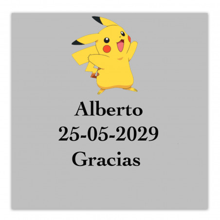 Adesivo personalizzato Pokémon 5x5 cm trasparente