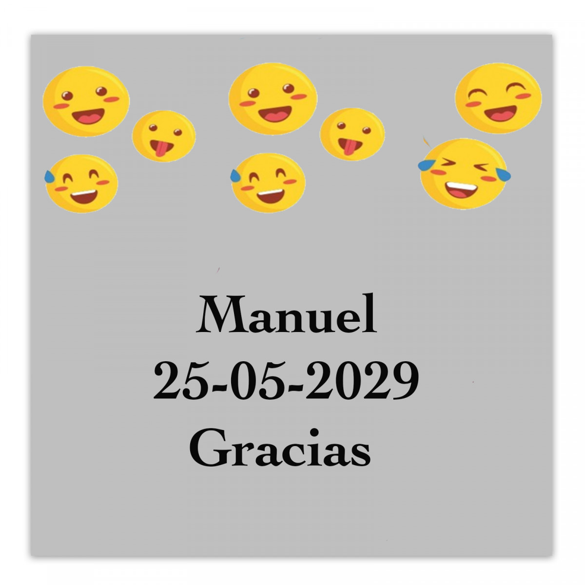 Emoji etichetta adesiva 5x5cm personalizzata trasparente