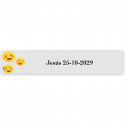 Emojis etichetta adesiva trasparente 5x1cm personalizzati