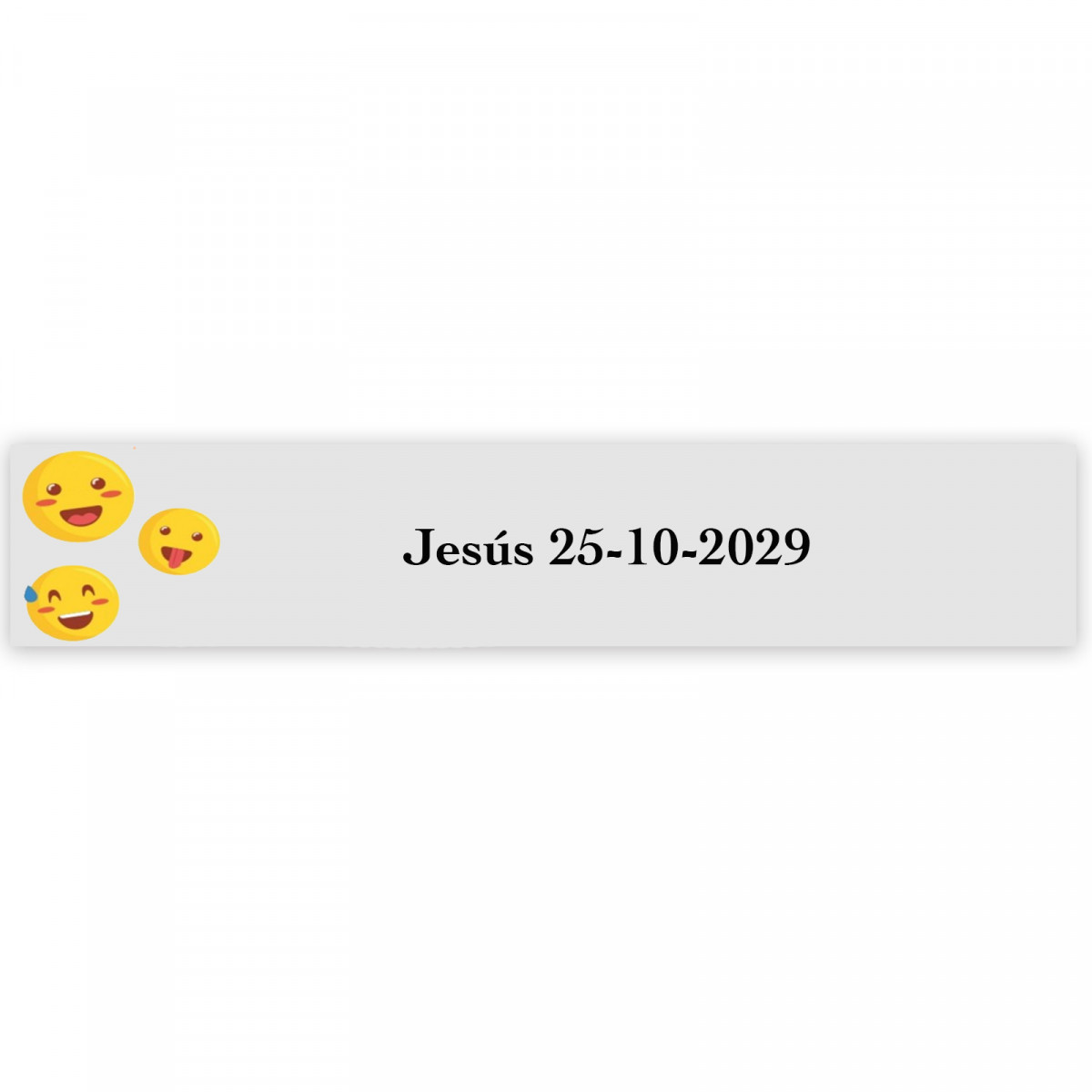Emojis etichetta adesiva trasparente 5x1cm personalizzati