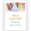 Principesse adesivo personalizzato 5x7cm