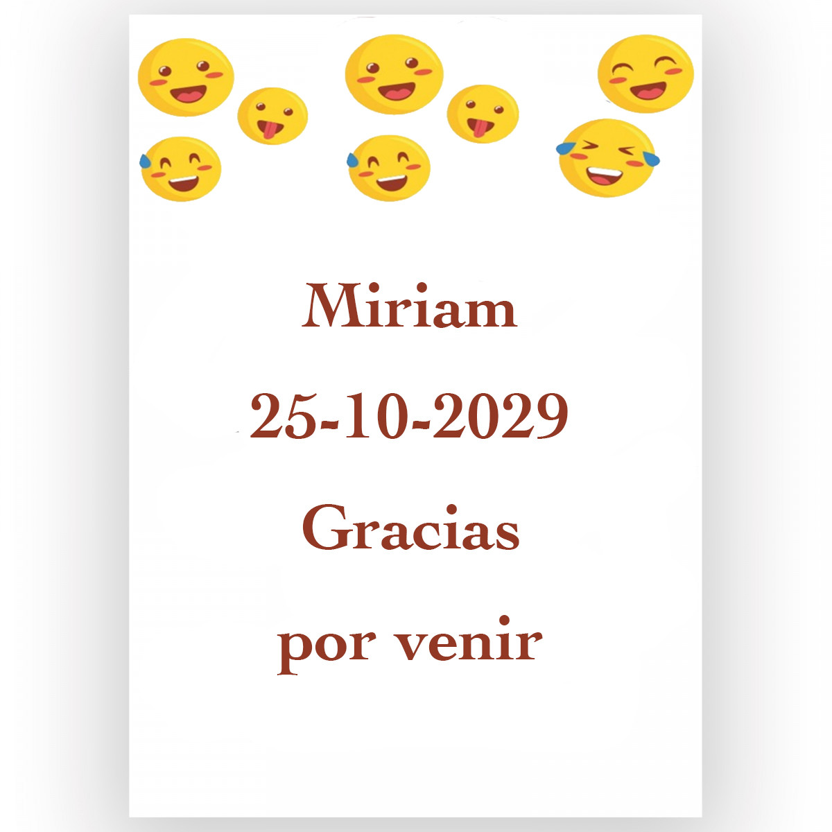 Emojis, adesivo di emozioni personalizzato 5x7cm