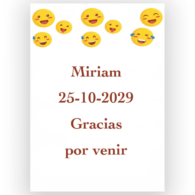 Emojis, adesivo di emozioni personalizzato 5x7cm