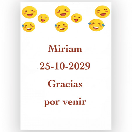 Emojis, adesivo di emozioni personalizzato 5x7cm