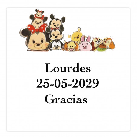 Adesivo personalizzato Disney pandilla 5x5 cm