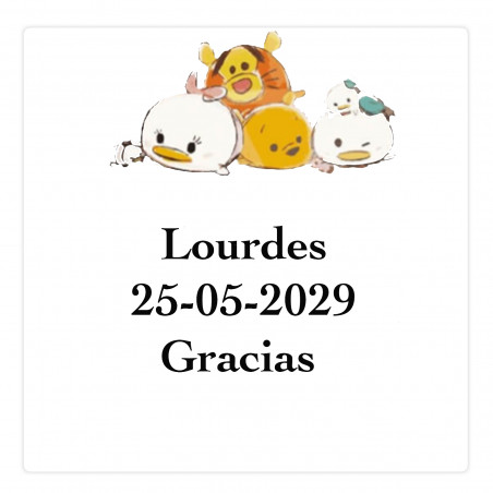 Adesivo personalizzato Disney gang 5x5 cm per eventi