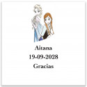 Adesivo personalizzato Frozen 5x5 cm