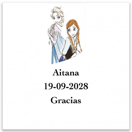 Adesivo personalizzato Frozen 5x5 cm