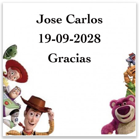 Adesivo personalizzato Toy Story 5x5 cm