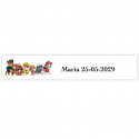 Patrulla Canina personalizzato 5x1cm bianco per eventi infantili