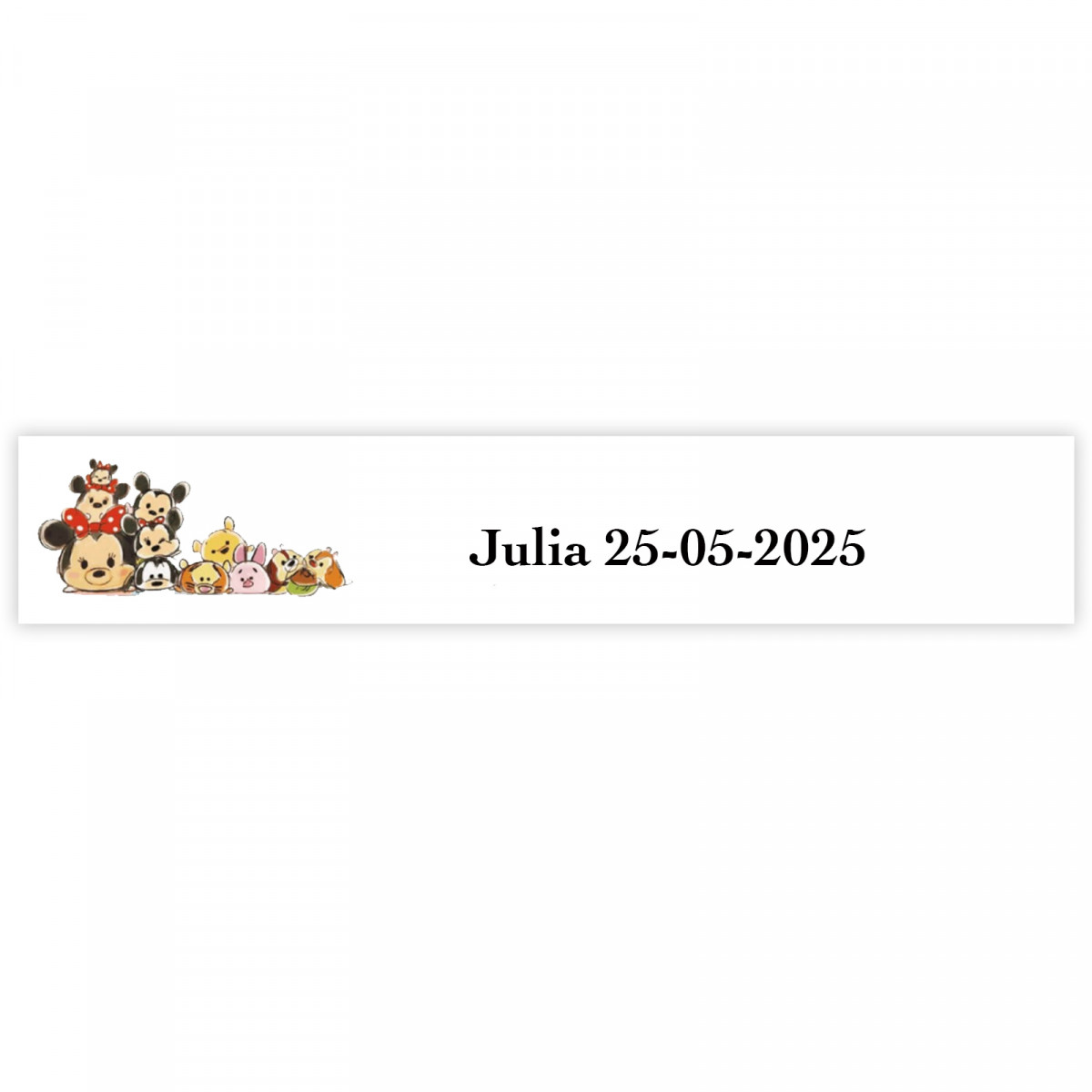 Adesivo personalizzato Pandilla Disney 5x1cm per decorare