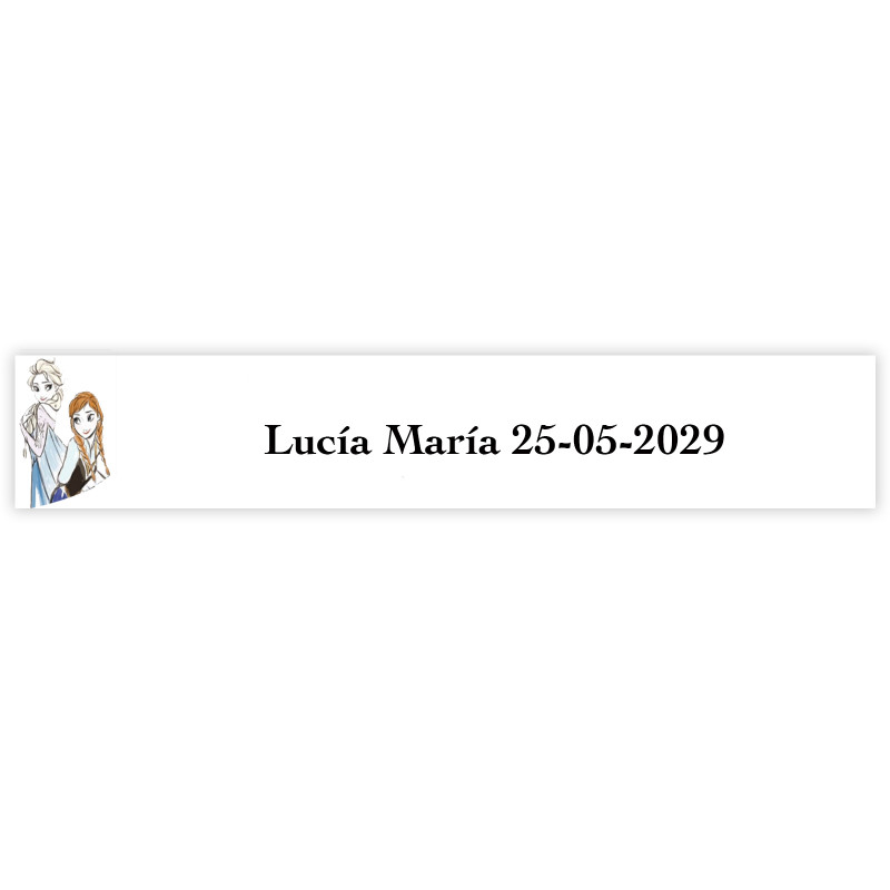 Adesivo personalizzato Frozen 5x1cm per ogni tipo di evento