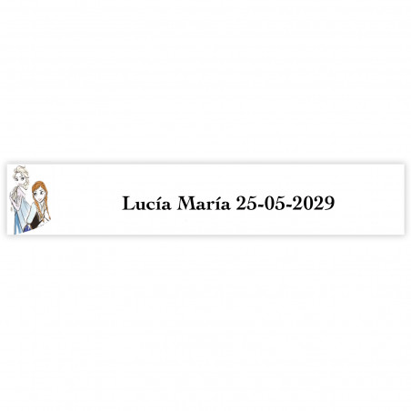Adesivo personalizzato Frozen 5x1cm per ogni tipo di evento