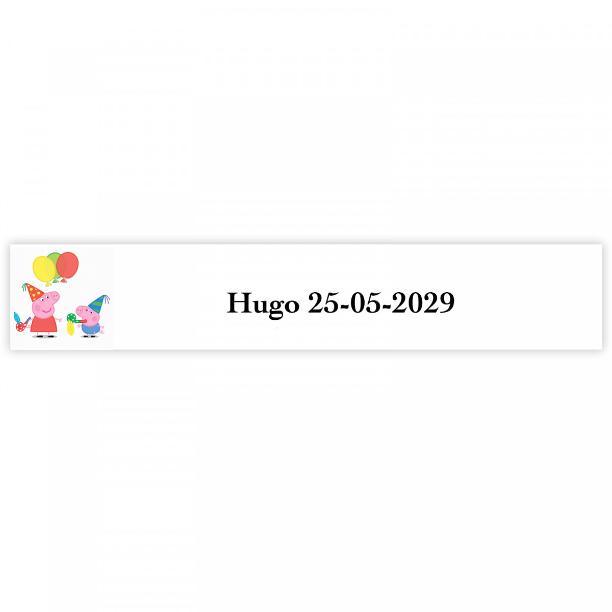 Adesivo personalizzato Peppa Pig per eventi 5x1cm