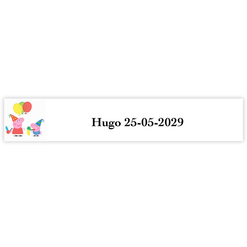 Adesivo personalizzato Peppa Pig per eventi 5x1cm