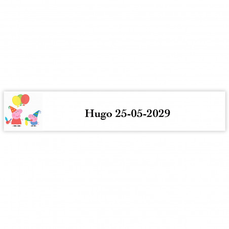 Adesivo personalizzato Peppa Pig per eventi 5x1cm