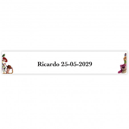 Adesivo personalizzato Toy Story per eventi infantili 5x1cm