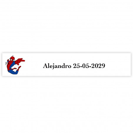 Spiderman adesivo personalizzato 5x1cm per eventi infantili