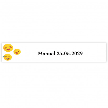 Emoji adesivo divertente personalizzato 5x1cm