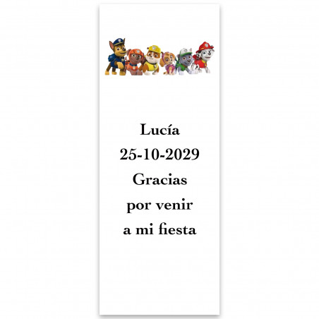Adesivo personalizzato Patrulla Canina 5x13cm