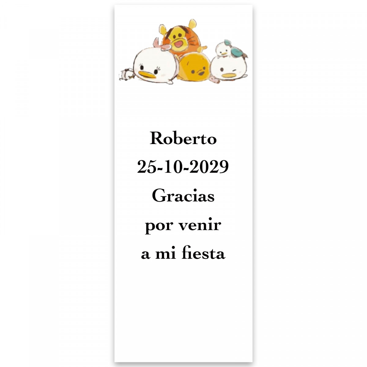 Etichetta adesiva Disney per eventi 5x13cm