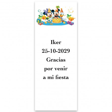 Adesivo personalizzato Disney per compleanni 5x13cm