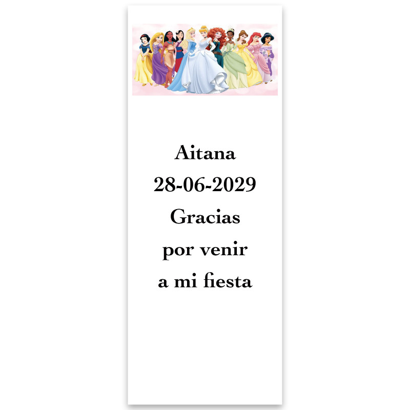 Principesse, adesivo personalizzato 5x13cm