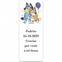 Bluey e Bingo su etichetta adesiva personalizzata 5x13cm