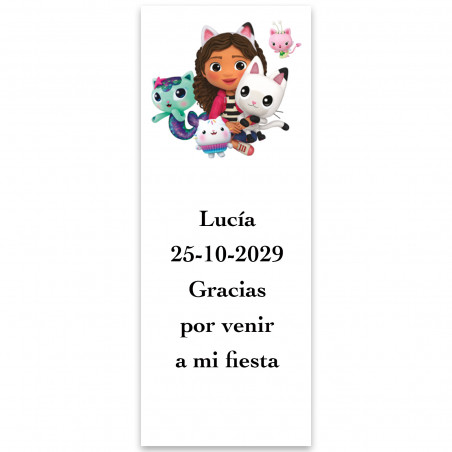 Gabby Gato adesivo personalizzato con design esclusivo 5x13cm