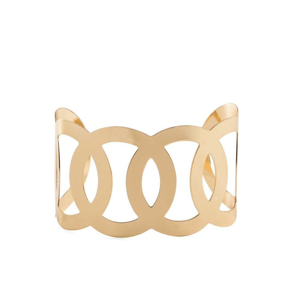 Bracciale dorato traforato per donna Eleganza e stile moderno