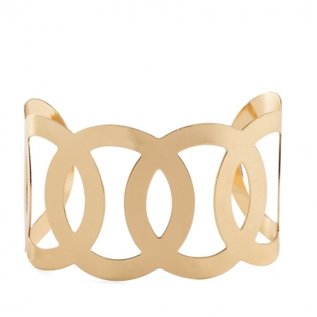Bracciale dorato traforato per donna Eleganza e stile moderno