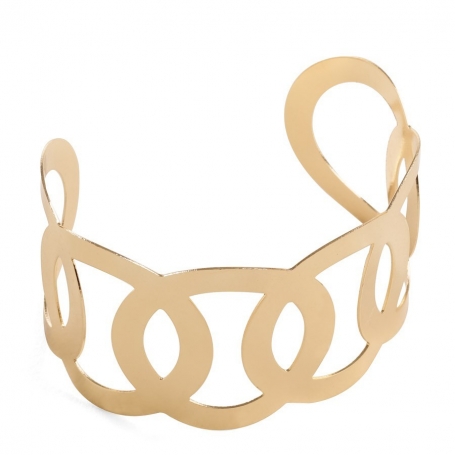 Bracciale dorato traforato per donna Eleganza e stile moderno