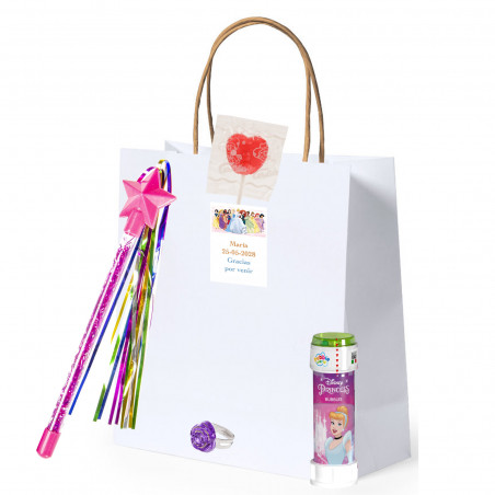 Principesse Disney regalo per bambini con bacchetta magica, bolle e anello
