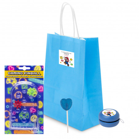 Super Mario Bros borsa di compleanno personalizzata