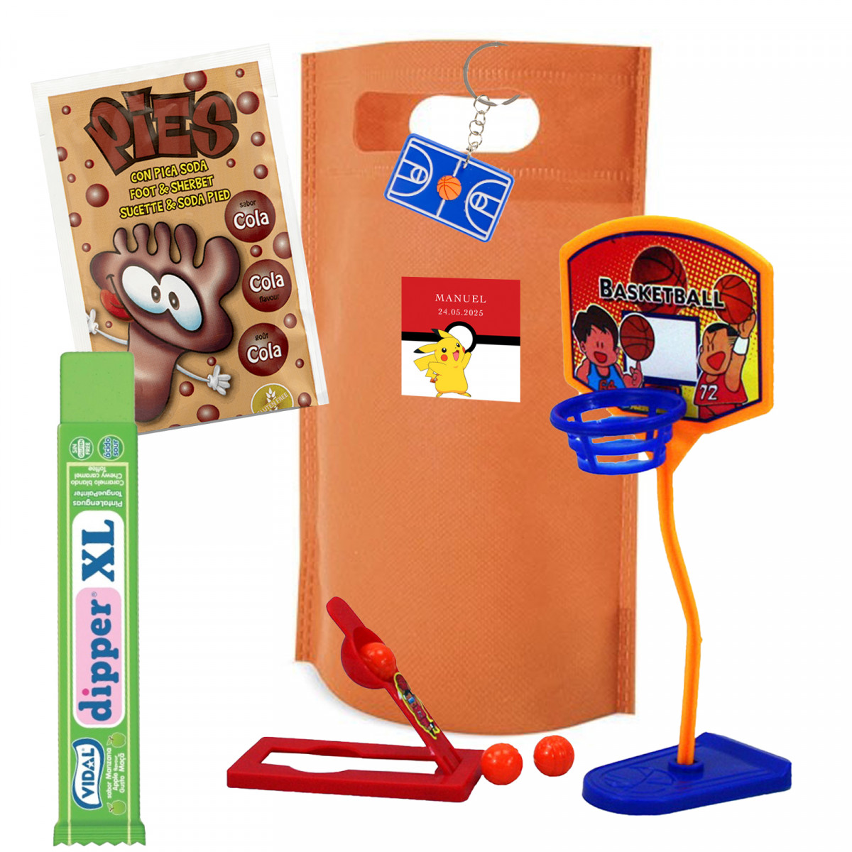 Borsa di compleanno Pokemon con regali e dolcetti