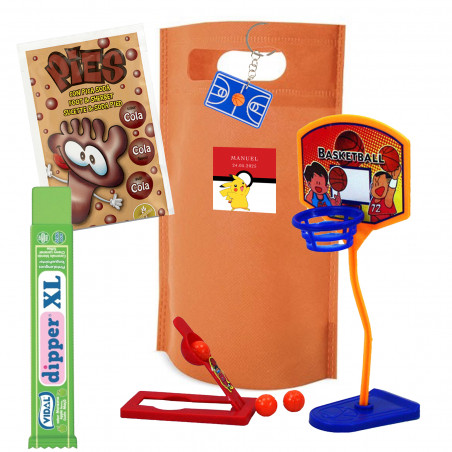 Borsa di compleanno Pokemon con regali e dolcetti