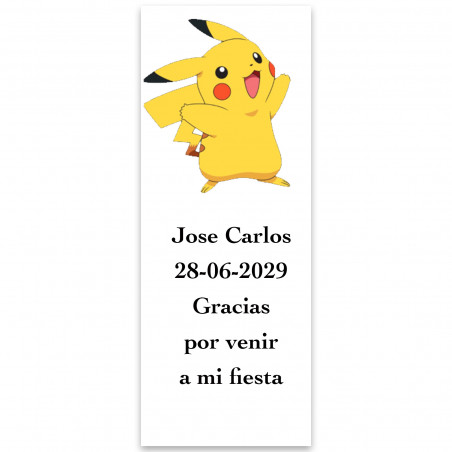 Pokemon, etichetta personalizzata per eventi 13x5cm