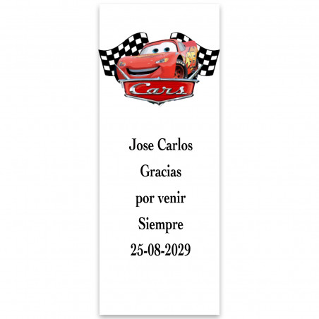 Auto, etichetta adesiva personalizzata fondo bianco 13x5cm