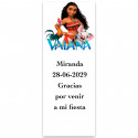 Vaiana Moana, adesivo personalizzato con testo modificabile 13x5cm
