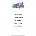 Trolls, etichetta adesiva modificabile 13x5cm con sfondo bianco