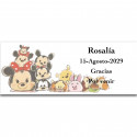 Pandilla di Disney, adesivo personalizzato con fondo bianco 13x5cm orizzontale