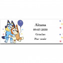 Bluey e Bingo adesivo personalizzato divertente e carino 13x5cm