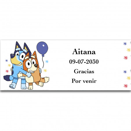 Bluey e Bingo adesivo personalizzato divertente e carino 13x5cm