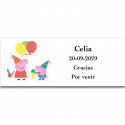 Adesivo personalizzato di Peppa Pig allegro e colorato 13x5cm