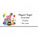 Adesivo personalizzato di Pocoyó per bambini 13x5cm